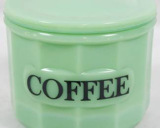1075 - Jadeite Coffee Container 3.5"