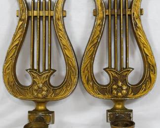 462 - 2 Harp Candlestands 14"