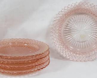 968 - 5 Miss America Pink 6" Plates