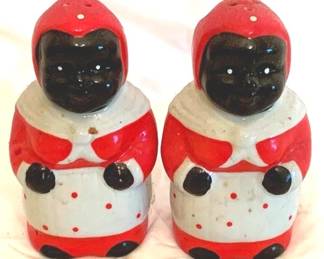 189 - Black Americana Shaker Set - 5.5" Tall