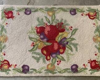 1104 - Fruit Motif Rug - 36" x 24"