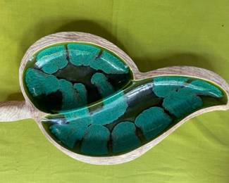 MCM, Large, Ceramic, Nuts or Candy Serving Dish "U.S.A."