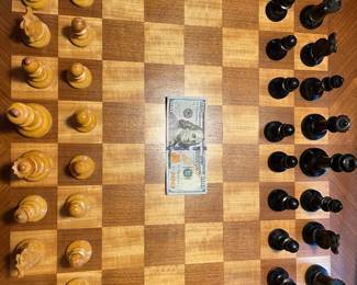 Giant All Wood, Hand-Carved? Chess Set--Extra Cool/Fun Display!