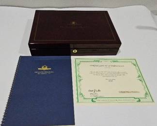 The Golden Dollar Bill Collection Set with Display Case and Key