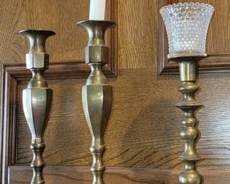 Brass candle holders
