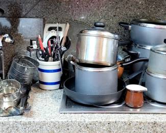 Pots, pans, skillets and utensils