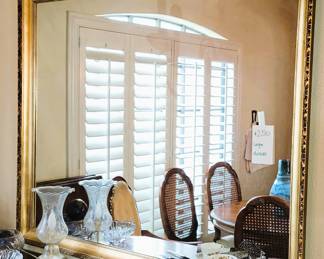 Large gold frame mirror