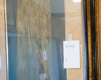 Framed English Etching
