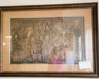 Large Framed English Etching