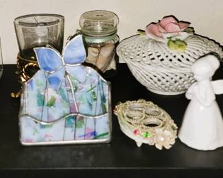 Office Decor: business card holders , boxes and vases