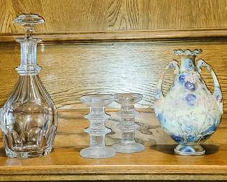 Brass candlesticks and decor