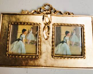 Gold frame small ballet art