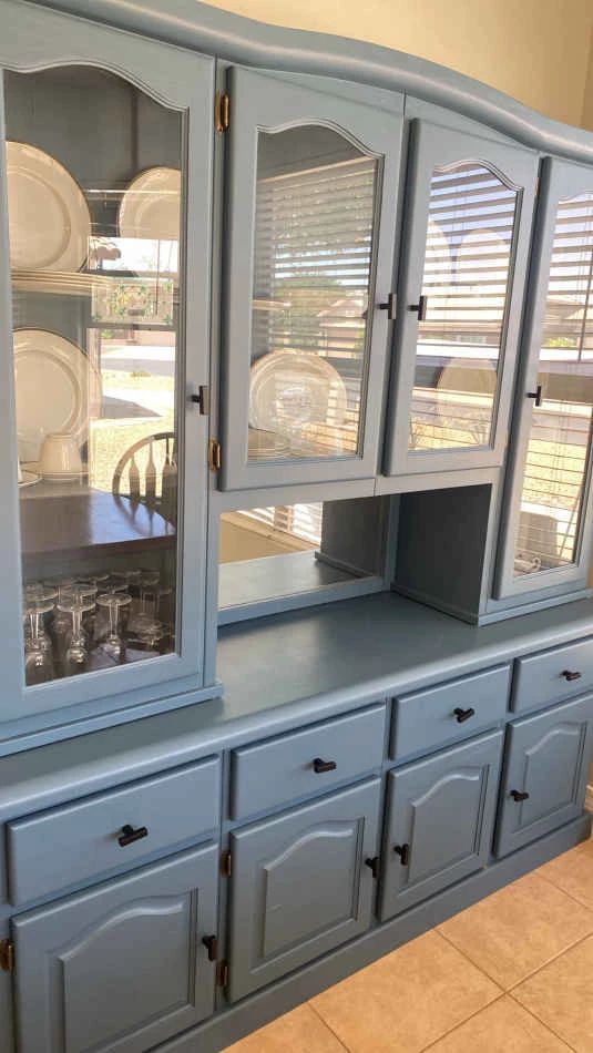 Cornflower Blue China Hutch