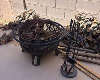 Fire Pit And Wood To Burn In It