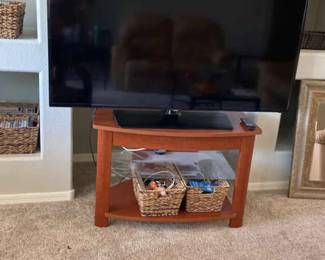 Samsung 58 TV On Stand And A TV Table