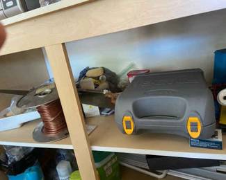Garage Lot Featuring Ryobi Power Drill