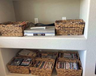 Hitachi VCR DVD Player And Lots Of Movies And Some Music CDs