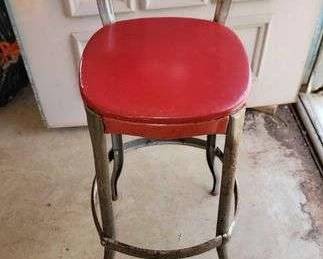 Vintage Red Stool