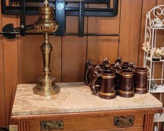 Marble top chest