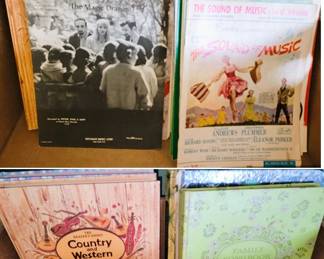 sheet music and books