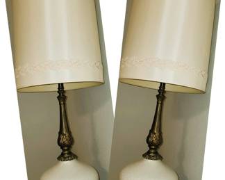 Tall retro lamp pair