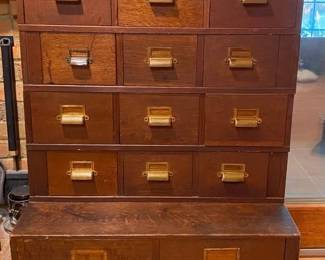 Antique Wood Card Catalogue