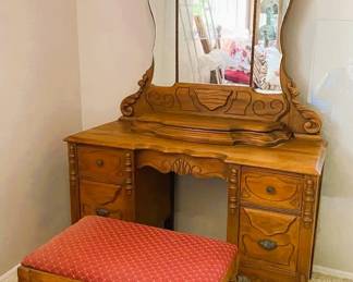 Antique Vanity with chair