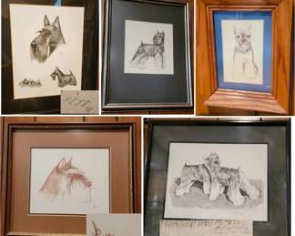 Lithographs - Schnauzers and Terriers