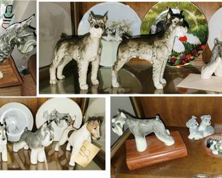 Dog figurines - mostly terriers and Schnauzers