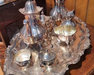 Silver plate coffee service