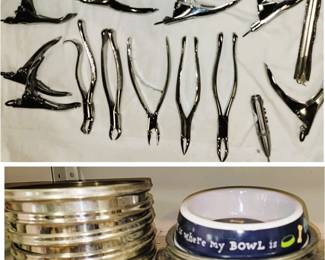 Grooming Tools and water dishes