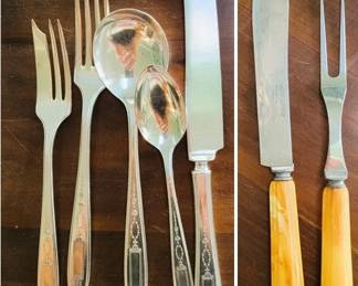 Flatware: Community Plate Grosvnor and Bakelite Carving Set