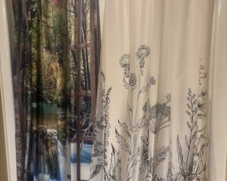 2 shower curtains