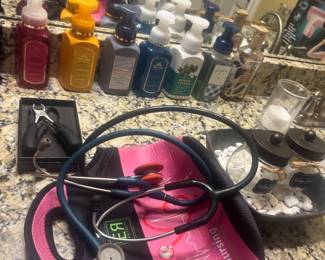 New bath and body works soaps and stethoscope