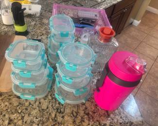 Glass bowls and Under Armor