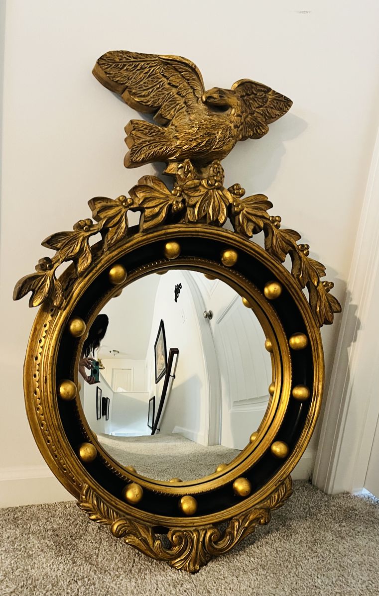 Vintage Eagle Topped Girandole Mirror