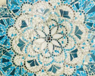 Handcrafted Mosaic Decorative Bowl and Stand
