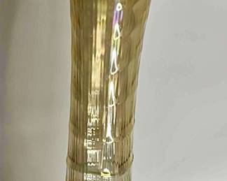 Imperial Glass Swung Vase with Iridescent Finish 