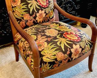Thomasville floral upholstered armchair