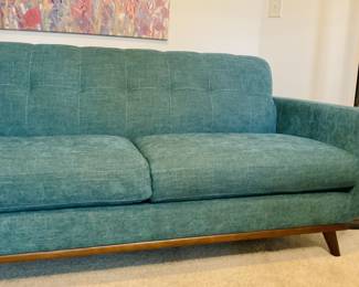Mid Century Modern Style Sofa Teal