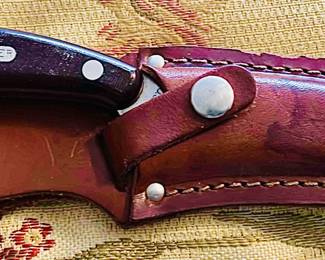Old Timer 1580T Gut Hook Skinner Knife Original Leather Sheath