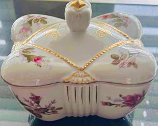 Lipper and Mann floral candy dish with lid