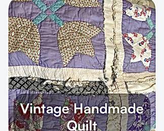 Vintage MCM Handmade Quilt