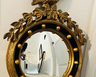 Vintage Eagle Topped Girandole Mirror