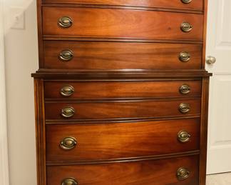 Mid Century Dixie Bow Front Tallboy