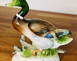 Vintage Mallard Duck Figurine Likely from Japan