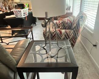 Side Table and Lamp