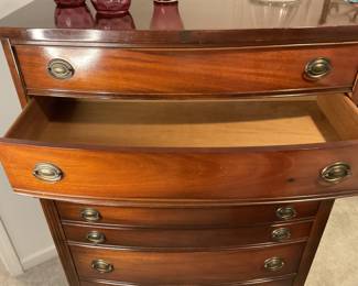 Mid Century Dixie Bow Front Tallboy