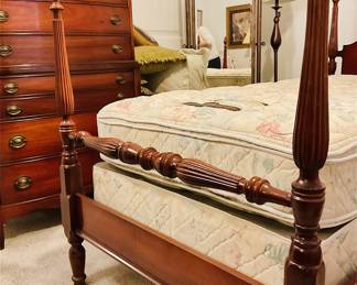 Mid-century four-poster beds by Dixie Furniture in Lexington, NC
