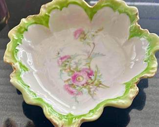Vtg Floral Porcelain German Dish